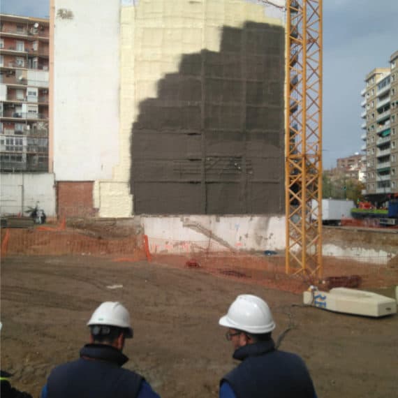 mediadera PUR + MORTERO